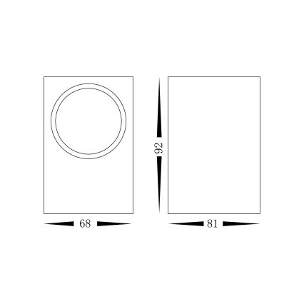 Ulkoseinävalaisin BOKA 1xGU10 / 60W / 230V IP44 musta