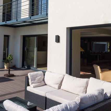 Ulkoseinävalaisin BOKA 2xGU10 / 60W / 230V IP44 musta