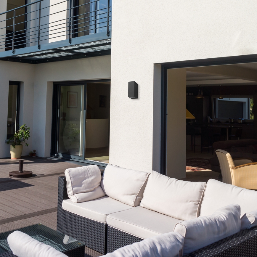 Ulkoseinävalaisin BOKA 2xGU10 / 60W / 230V IP44 musta