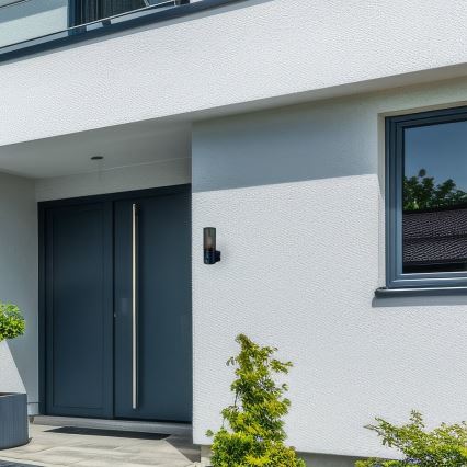 Ulkoseinävalaisin liiketunnistimella HARLEM 1xE27/60W/230V IP44 musta