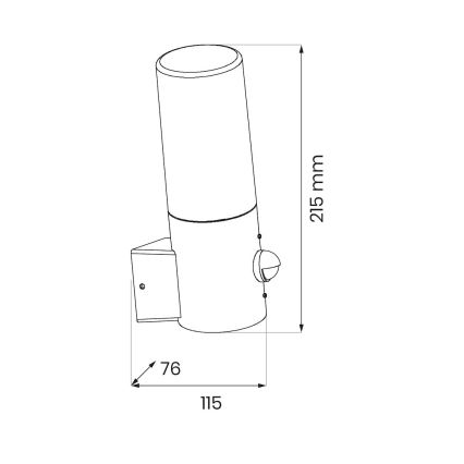 Ulkoseinävalaisin liiketunnistimella HARLEM 1xE27/60W/230V IP44 musta