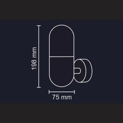 Ulkoseinävalaisin HORTEN 1xE27/10W/230V IP44