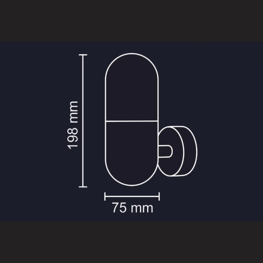 Ulkoseinävalaisin HORTEN 1xE27/10W/230V IP44