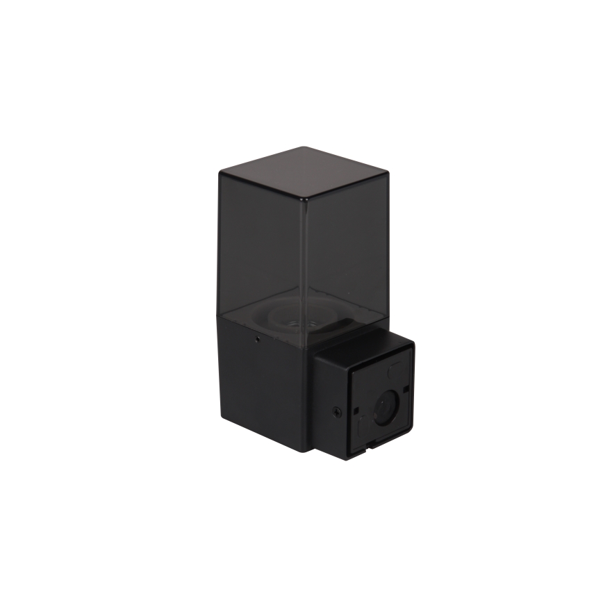 Ulkoseinävalaisin liike- ja hämäräanturilla 1xE27/40W/230V IP44 musta/savunharmaa