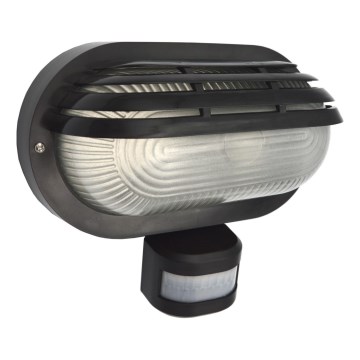 Ulkoseinävalaisin liiketunnistimella ORIKO 1xE27/15W/230V IP54 musta