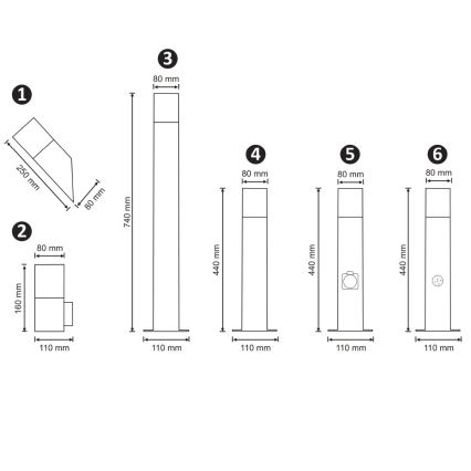 Ulkoseinävalaisin NEW YORK 1xE27/12W/230V IP44 antrasiitti