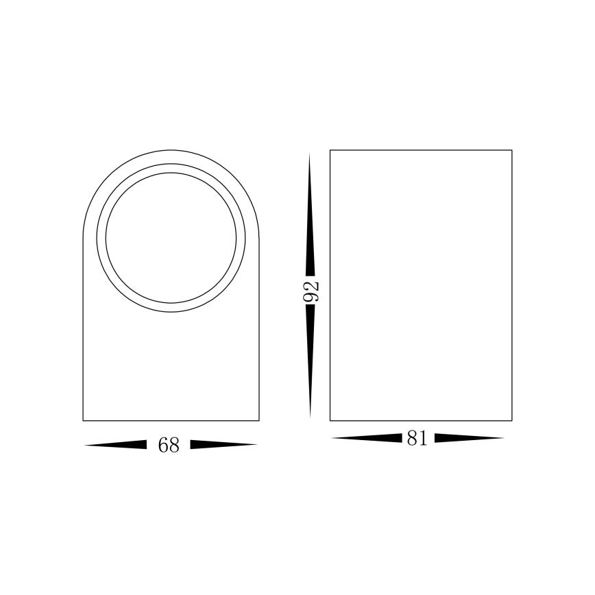 Ulkoseinävalaisin OVALIS 1xGU10/35W/230V IP44 musta
