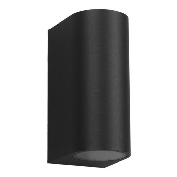 Ulkoseinävalaisin OVALIS 2xGU10/35W/230V IP44 musta
