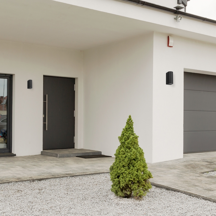 Ulkoseinävalaisin OVALIS 2xGU10/35W/230V IP44 musta