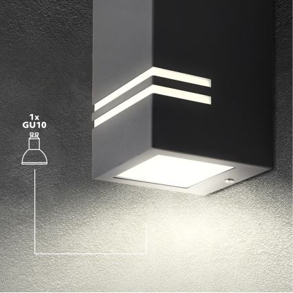 Ulkoseinävalaisin QUAZAR 1xGU10 / 11W / 230V IP44