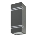 Ulkoseinävalaisin QUAZAR7 2xGU10 / 11W / 230V IP44 harmaa