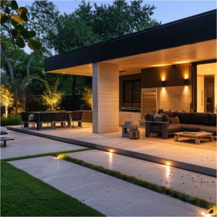 Ulkoseinävalaisin QUERK 2xGU10/35W/230V IP54 15 cm musta