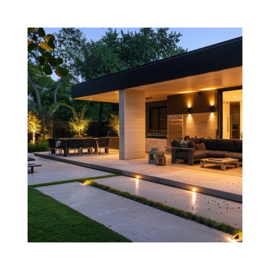 Ulkoseinävalaisin QUERK 2xGU10/35W/230V IP54 15 cm musta