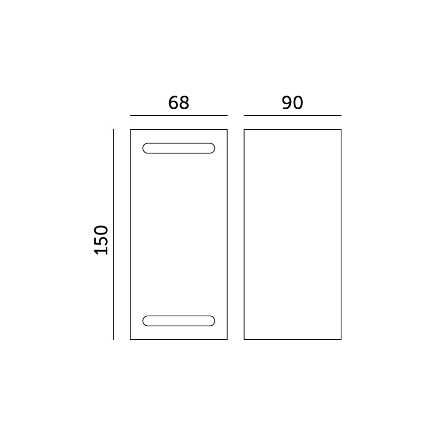 Ulkoseinävalaisin QUERK 2xGU10/35W/230V IP54 15 cm musta