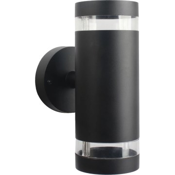 Ulkoseinävalaisin RINO 2xGU10/12W/230V IP54 musta