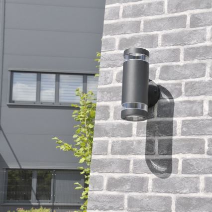 Ulkoseinävalaisin RINO 2xGU10/12W/230V IP54 musta