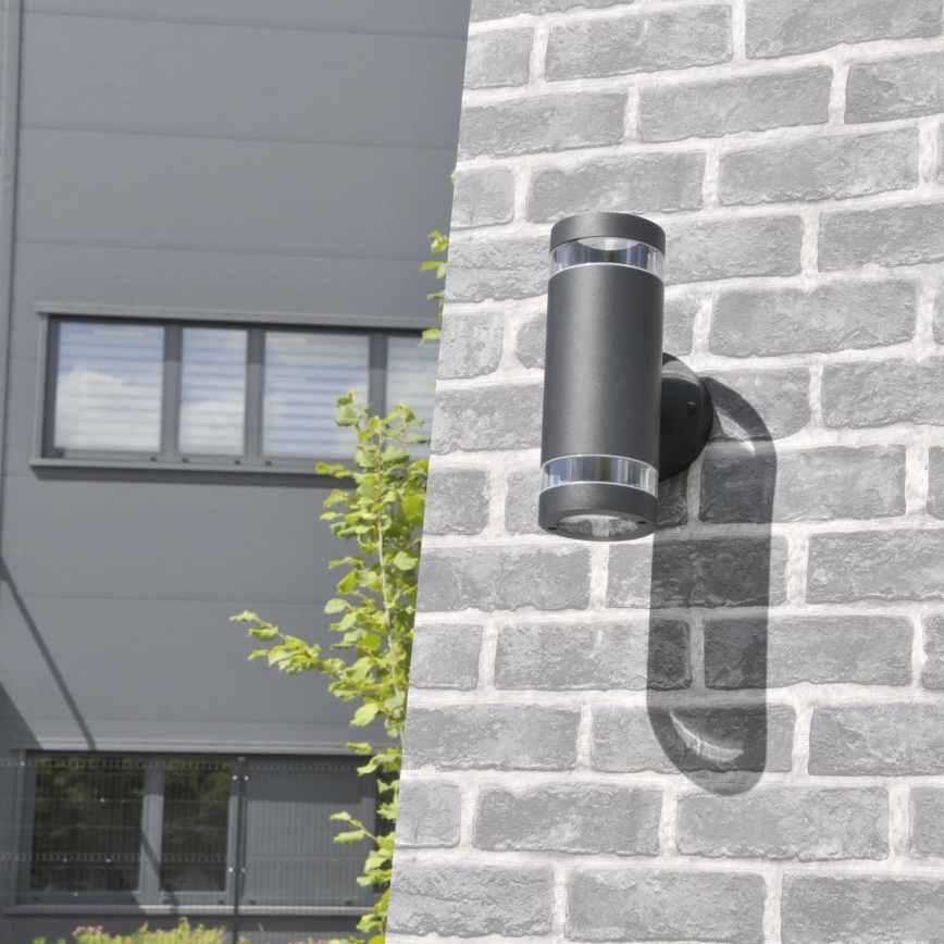 Ulkoseinävalaisin RINO 2xGU10/12W/230V IP54 musta