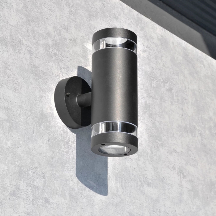 Ulkoseinävalaisin RINO 2xGU10/12W/230V IP54 musta