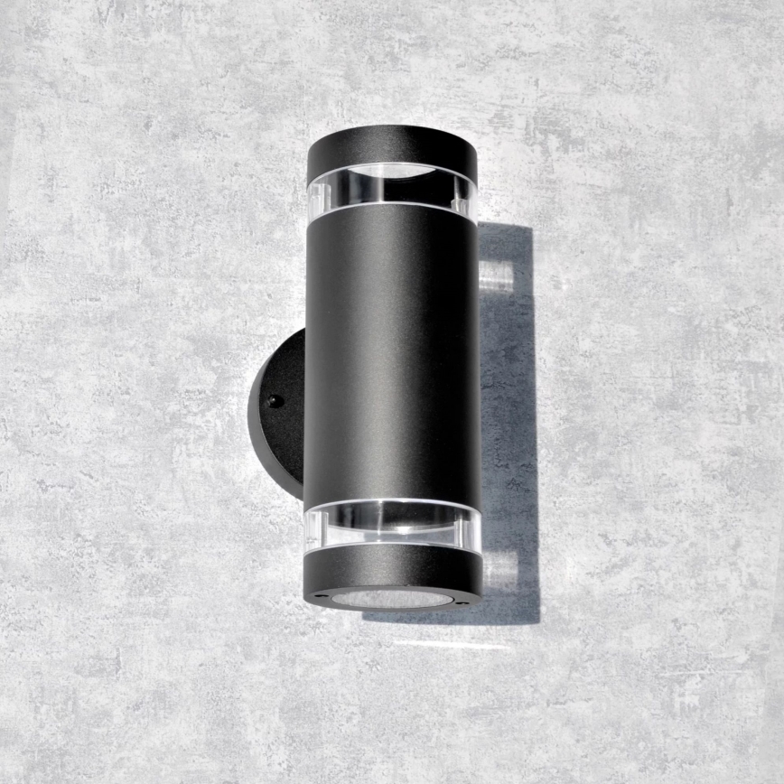 Ulkoseinävalaisin RINO 2xGU10/12W/230V IP54 musta