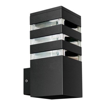 Ulkoseinävalaisin TEKSAS 1xE27/12W/230V IP44 antrasiitti