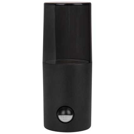 Ulkoseinävalaisin liiketunnistimella ja hämäräkytkimellä 1xE27/40W/230V IP44 musta/savunharmaa