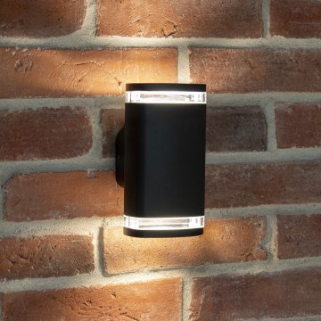 Ulkoseinävalaisin ZEVI 2xGU10/10W/230V IP54 musta