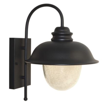 Ulkoseinävalaisin ZUNA 1xE27/60W/230V IP44 musta