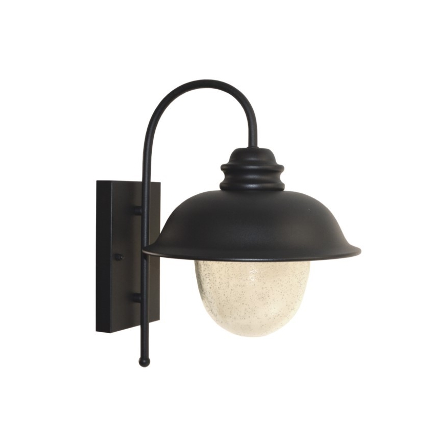 Ulkoseinävalaisin ZUNA 1xE27/60W/230V IP44 musta