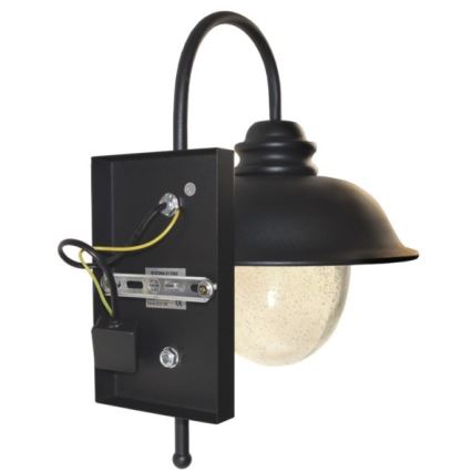 Ulkoseinävalaisin ZUNA 1xE27/60W/230V IP44 musta