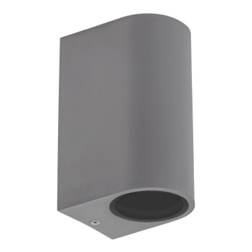Ulkoseinävalo PARETE 2xGU10/6W/230V IP54 harmaa