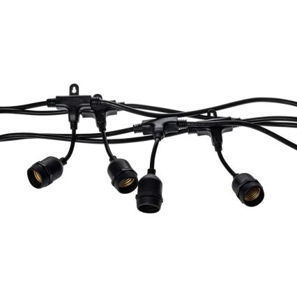 Ulkotila koristeellinen ketju SEPPELE 10xE27/15W/230V 10m IP44