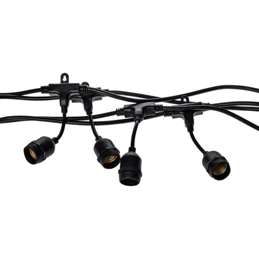 Ulkotila koristeellinen ketju SEPPELE 10xE27/15W/230V 10m IP44