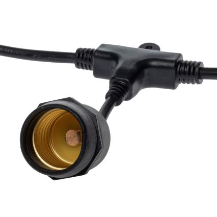 Ulkotila koristeellinen ketju SEPPELE 10xE27/15W/230V 10m IP44