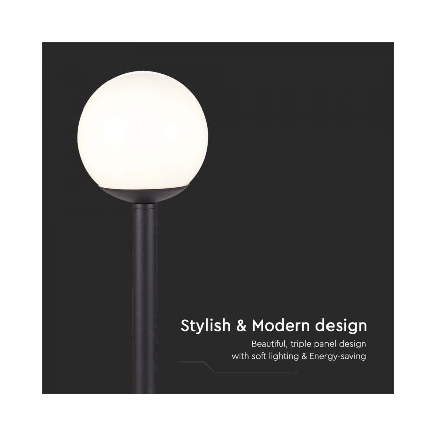 Ulkovalaisin 1xE27/60W/230V IP44 97 cm musta