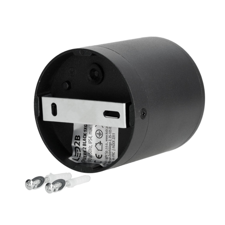 Ulkovalaisin 1xGU10/35W/230V IP54 pyöreä musta