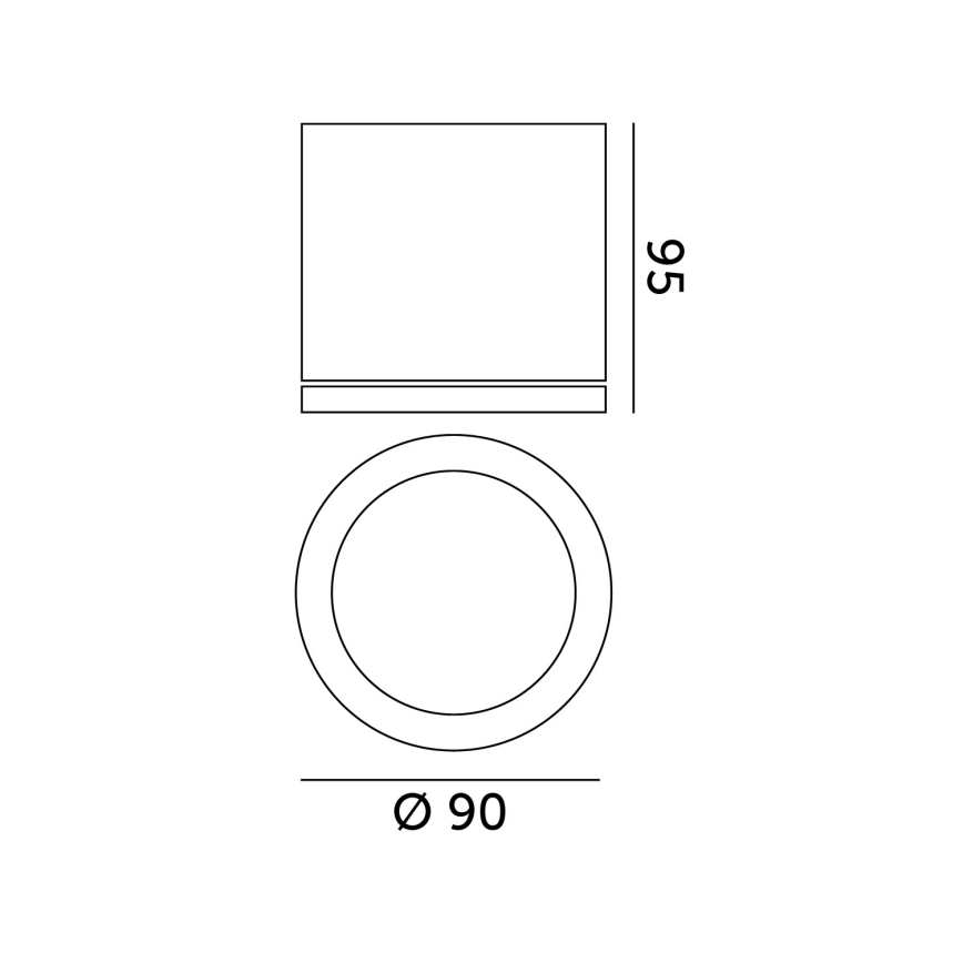 Ulkovalaisin 1xGU10/35W/230V IP54 pyöreä musta
