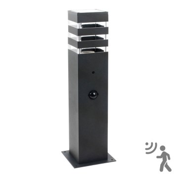 Ulkovalaisin anturilla TEKSAS 1xE27/12W/230V IP44 44 cm antrasiitti