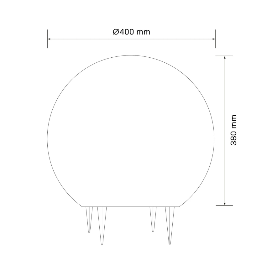Ulkovalaisin ARGENTO 1xE27/15W/230V halkaisija 40 cm IP65 harmaa