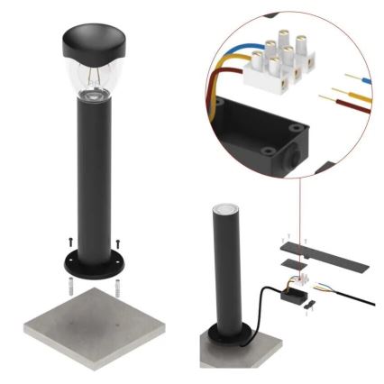 Ulkovalaisin ARTEO 1xE27/15W/230V IP44 50 cm