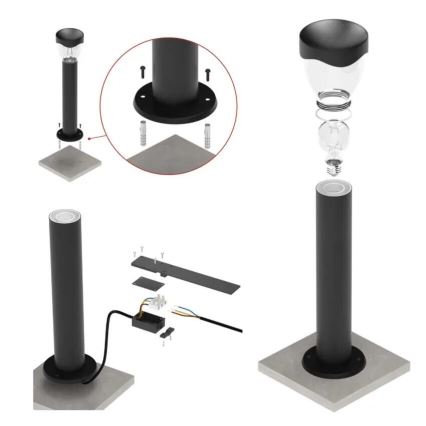 Ulkovalaisin ARTEO 1xE27/15W/230V IP44 80 cm