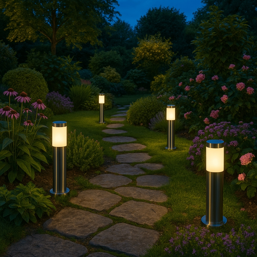 Ulkovalaisin BROOKLYN 1xE27/60W/230V 45 cm IP44 mattakromi