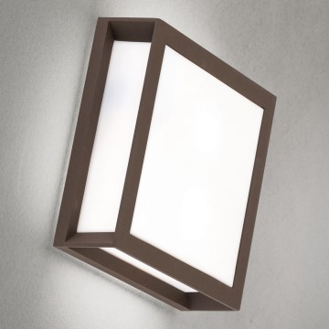 Ulkovalaisin HENRY 2xE27/15W/230V 26x26 cm IP44 ruskea