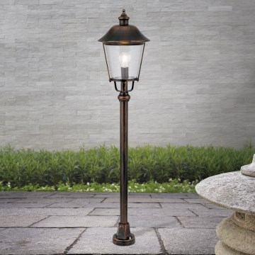 Ulkovalaisin KENZO 1xE27/100W/230V IP44 pronssi/patina