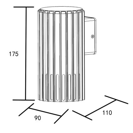 Ulkoseinävalaisin KUUSAMO 1xE27/20W/230V IP54 antrasiitti