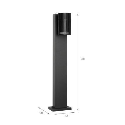 Ulkovalaisin LANTHEA 1xGU10/11W/230V IP44 50 cm musta