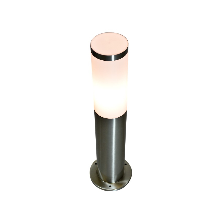 Ulkovalaisin LIVIA 1xE27/10W/230V 45 cm IP44 hopeanvärinen