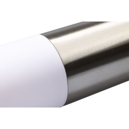 Ulkovalaisin LIVIA 1xE27/10W/230V 45 cm IP44 hopeanvärinen