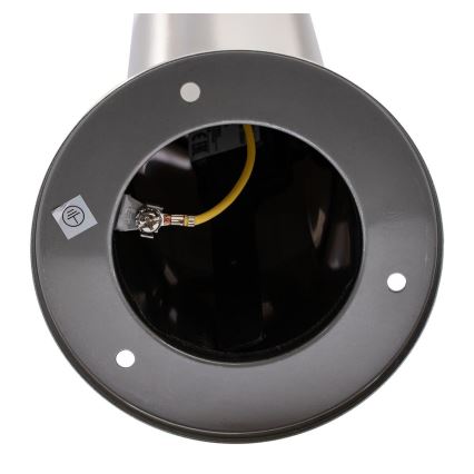 Ulkovalaisin LIVIA 1xE27/10W/230V 45 cm IP44 hopeanvärinen