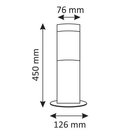 Ulkovalaisin OSLO 1xE27/10W/230V 45 cm IP44 antrasiitti