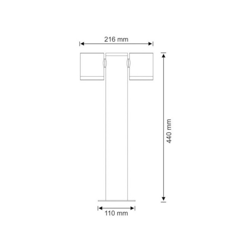 Ulkovalaisin PINO 2xGU10/10W/230V IP44 44 cm